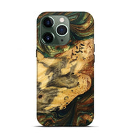 iPhone 13 Pro Wood+Resin Live Edge Phone Case - Mario (Green, 700923)