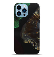 iPhone 14 Pro Max Wood+Resin Live Edge Phone Case - Hazel (Pure Black, 700933)