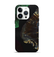 iPhone 15 Pro Wood+Resin Live Edge Phone Case - Hazel (Pure Black, 700933)