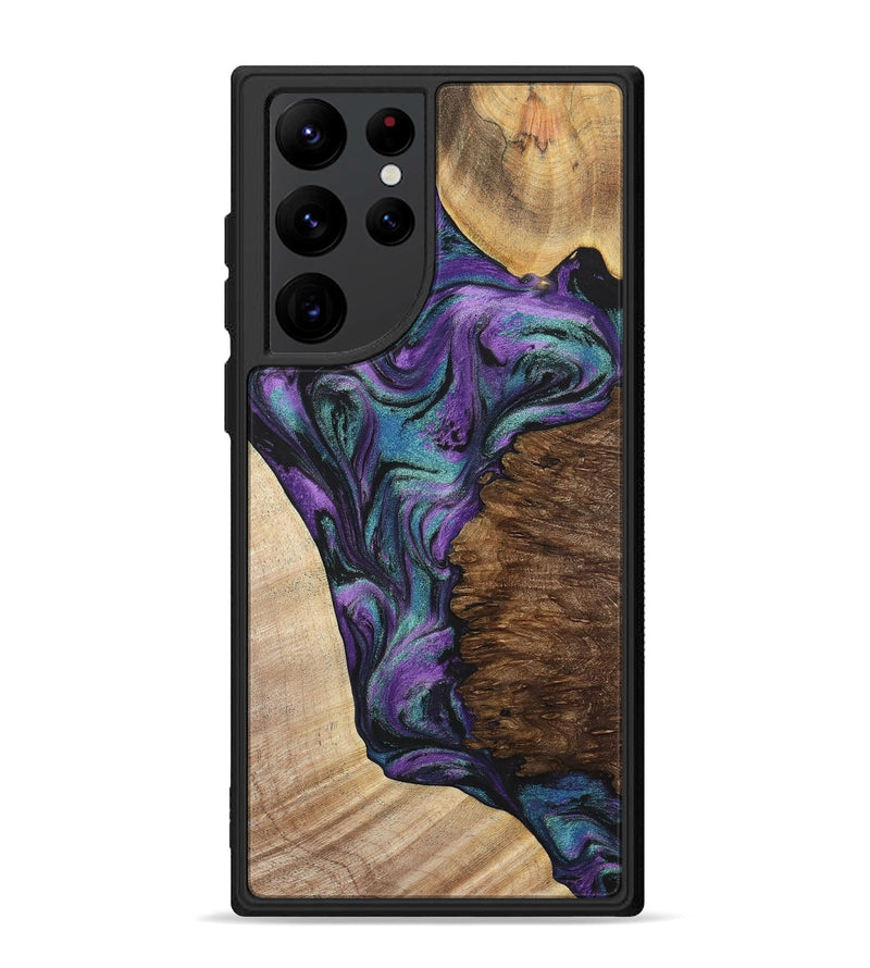 Galaxy S22 Ultra Wood+Resin Phone Case - Trevon (Mosaic, 700938)
