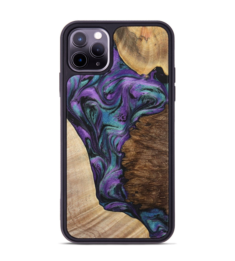 iPhone 11 Pro Max Wood+Resin Phone Case - Trevon (Mosaic, 700938)