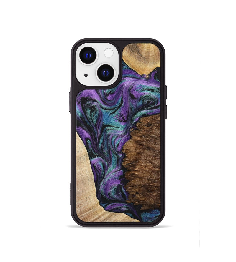 iPhone 13 mini Wood+Resin Phone Case - Trevon (Mosaic, 700938)