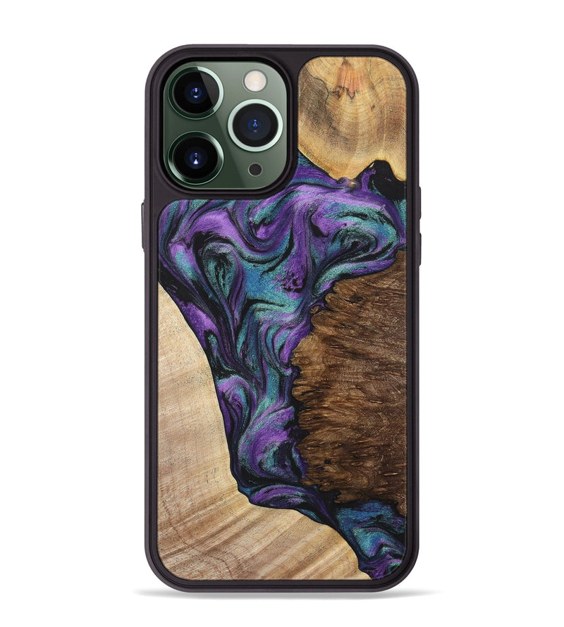 iPhone 13 Pro Max Wood+Resin Phone Case - Trevon (Mosaic, 700938)