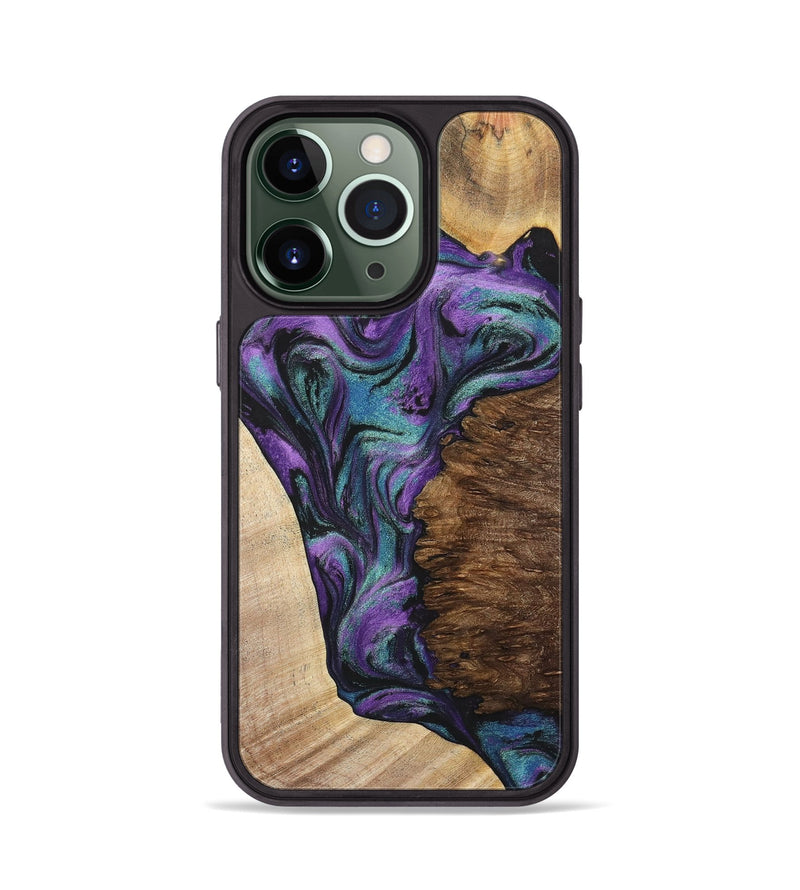 iPhone 13 Pro Wood+Resin Phone Case - Trevon (Mosaic, 700938)