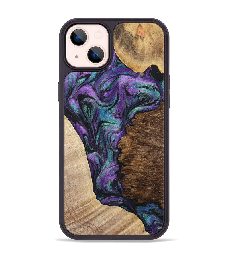 iPhone 14 Plus Wood+Resin Phone Case - Trevon (Mosaic, 700938)