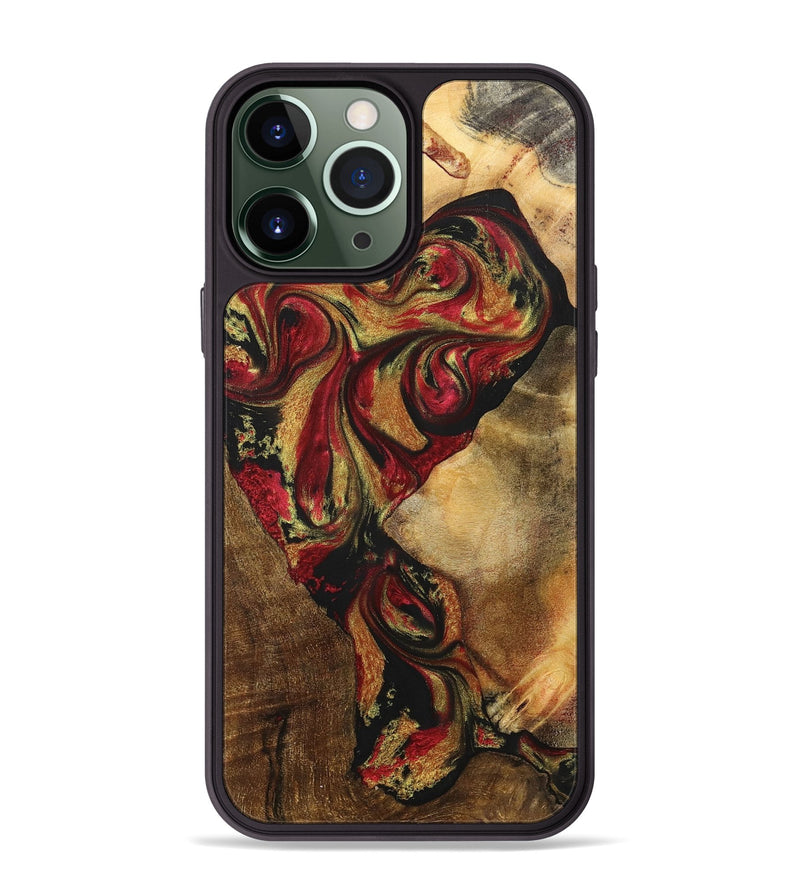 iPhone 13 Pro Max Wood+Resin Phone Case - Kiley (Mosaic, 700941)