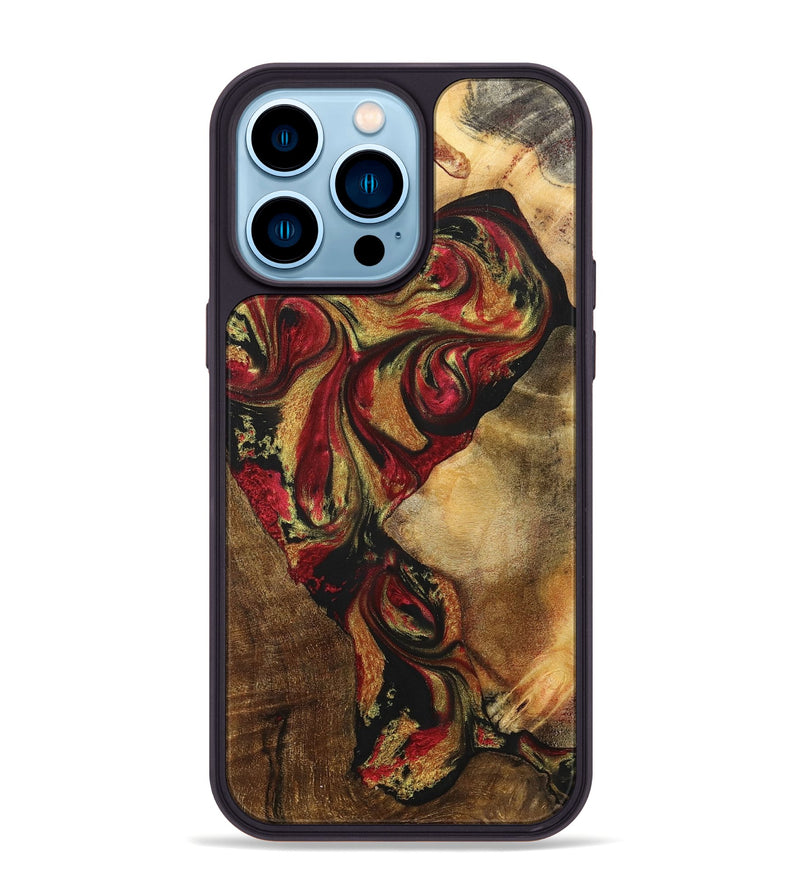 iPhone 14 Pro Max Wood+Resin Phone Case - Kiley (Mosaic, 700941)