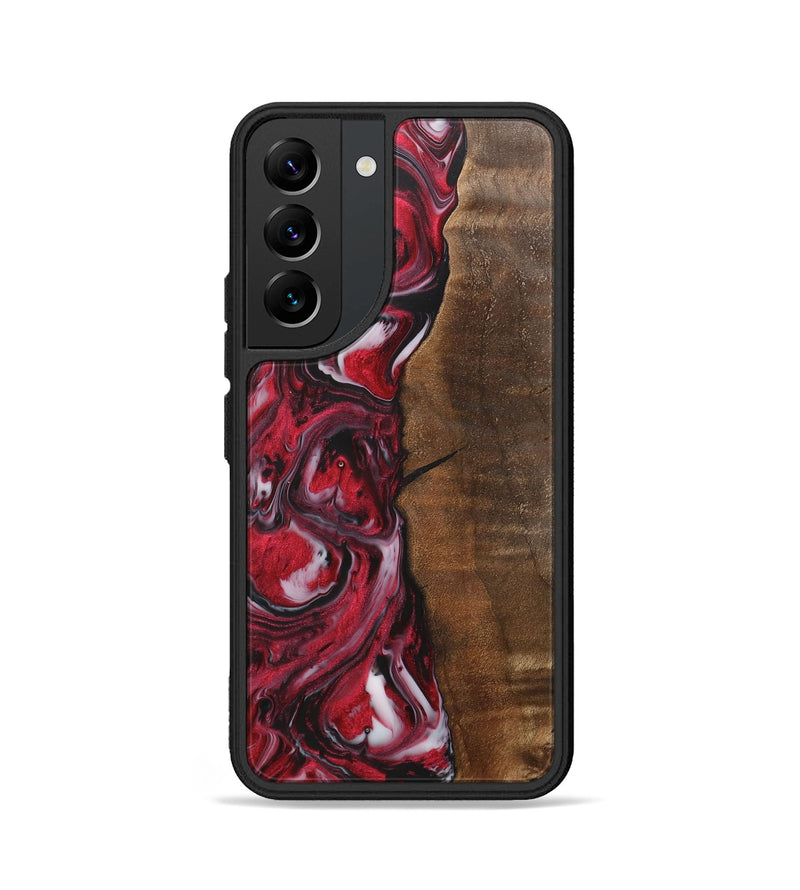 Galaxy S22 Wood+Resin Phone Case - Evangeline (Red, 700956)