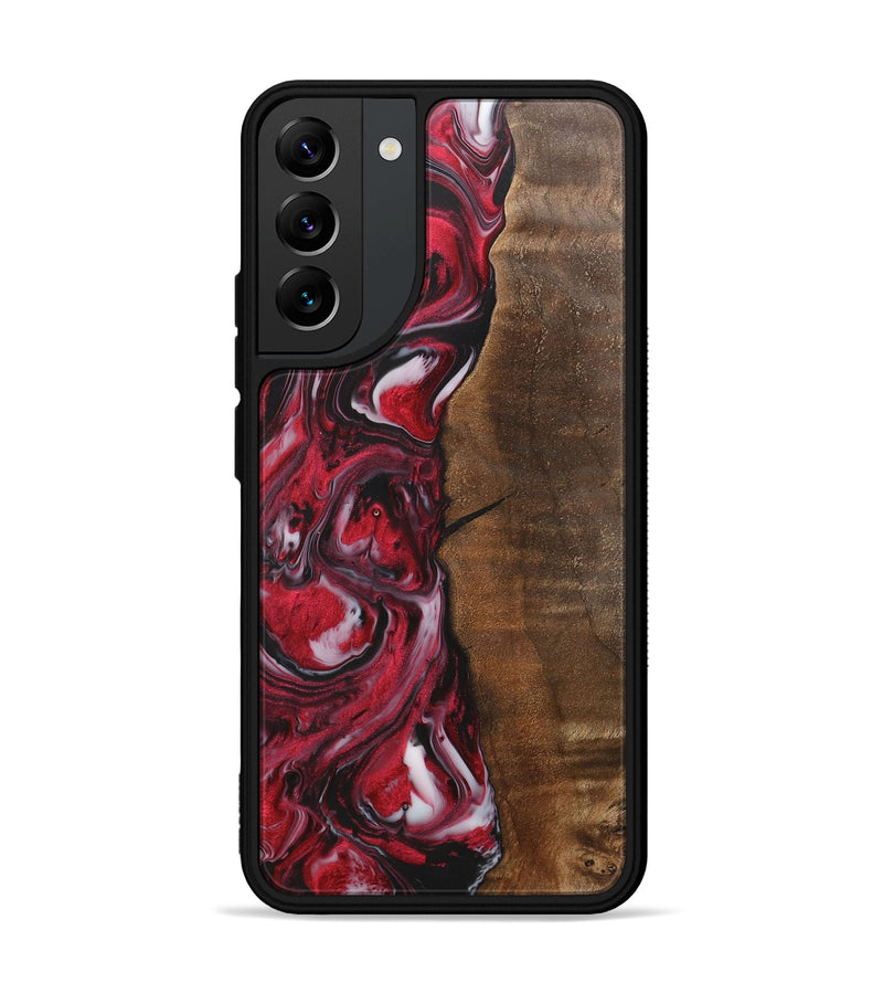 Galaxy S22 Plus Wood+Resin Phone Case - Evangeline (Red, 700956)
