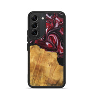 Galaxy S22 Wood+Resin Phone Case - Leroy (Red, 700957)