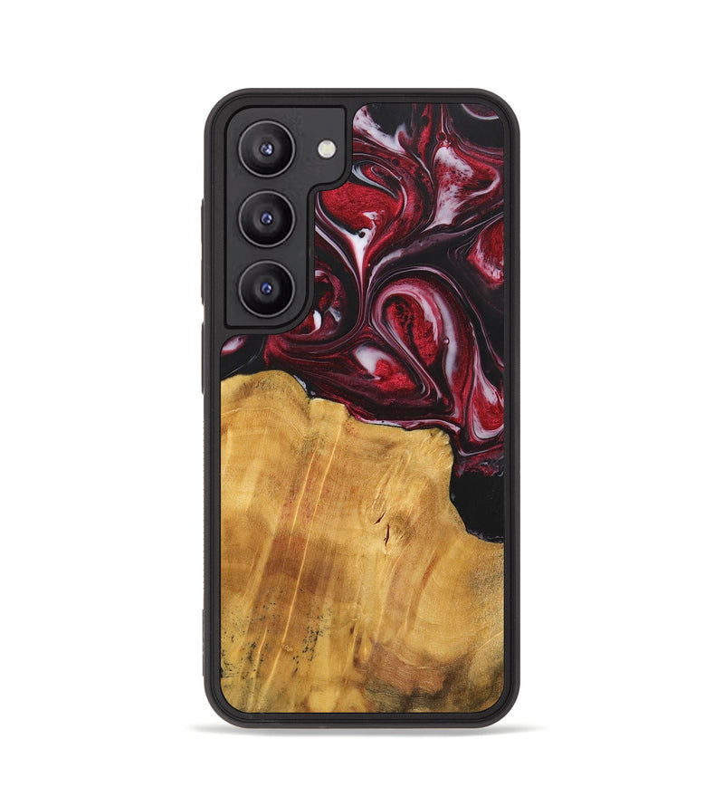Galaxy S23 Wood+Resin Phone Case - Leroy (Red, 700957)