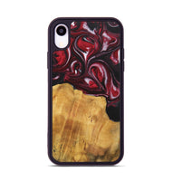 iPhone Xr Wood+Resin Phone Case - Leroy (Red, 700957)