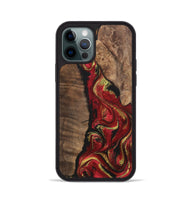 iPhone 12 Pro Wood+Resin Phone Case - Jason (Red, 700961)
