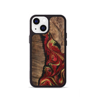 iPhone 13 mini Wood+Resin Phone Case - Jason (Red, 700961)
