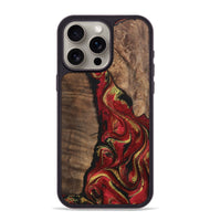 iPhone 15 Pro Max Wood+Resin Phone Case - Jason (Red, 700961)