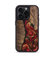 iPhone 15 Pro Wood+Resin Phone Case - Jason (Red, 700961)
