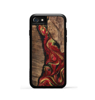 iPhone SE Wood+Resin Phone Case - Jason (Red, 700961)