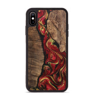 iPhone Xs Max Wood+Resin Phone Case - Jason (Red, 700961)
