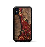 iPhone Xs Wood+Resin Phone Case - Jason (Red, 700961)