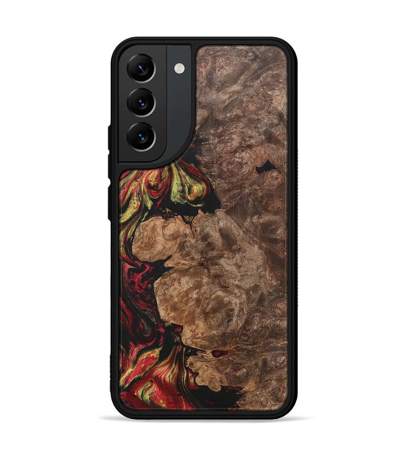 Galaxy S22 Plus Wood+Resin Phone Case - Haylee (Red, 700962)