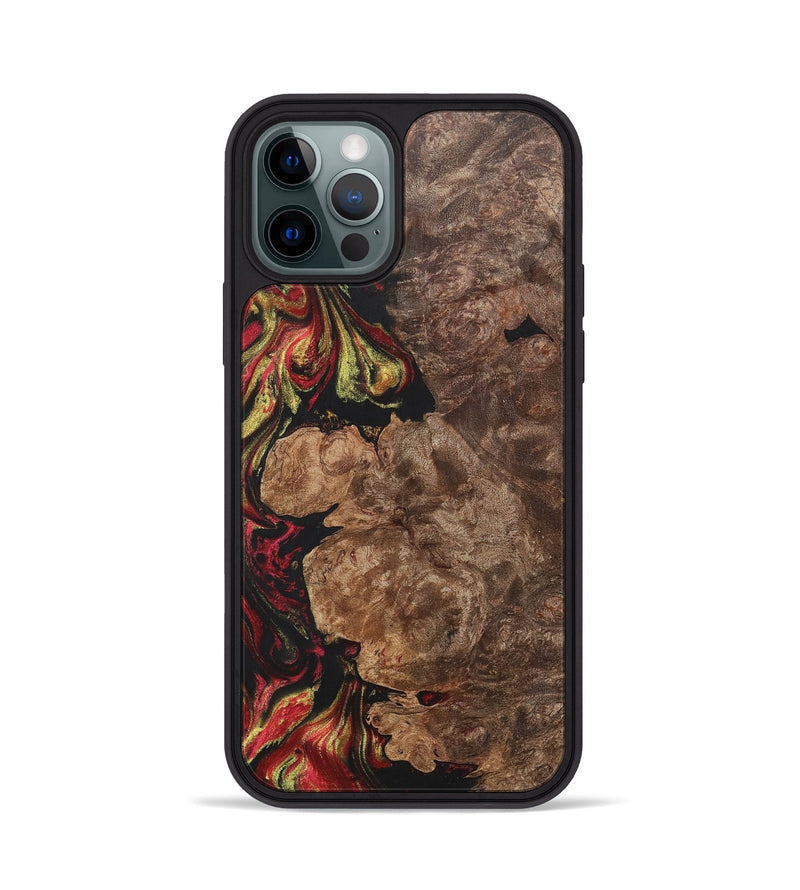 iPhone 12 Pro Wood+Resin Phone Case - Haylee (Red, 700962)