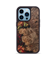 iPhone 14 Pro Wood+Resin Phone Case - Haylee (Red, 700962)