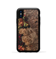 iPhone Xs Wood+Resin Phone Case - Haylee (Red, 700962)