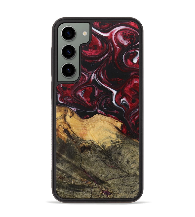Galaxy S23 Plus Wood+Resin Phone Case - Leonel (Red, 700964)