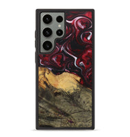Galaxy S23 Ultra Wood+Resin Phone Case - Leonel (Red, 700964)