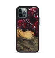 iPhone 12 Pro Wood+Resin Phone Case - Leonel (Red, 700964)