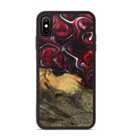 iPhone Xs Max Wood+Resin Phone Case - Leonel (Red, 700964)