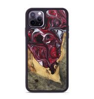 iPhone 11 Pro Max Wood+Resin Phone Case - Teagan (Red, 700965)