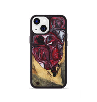 iPhone 13 mini Wood+Resin Phone Case - Teagan (Red, 700965)