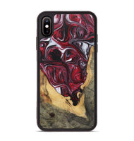 iPhone Xs Max Wood+Resin Phone Case - Teagan (Red, 700965)