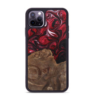 iPhone 11 Pro Max Wood+Resin Phone Case - Alexus (Red, 700966)