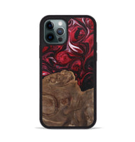 iPhone 12 Pro Wood+Resin Phone Case - Alexus (Red, 700966)
