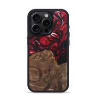 iPhone 15 Pro Wood+Resin Phone Case - Alexus (Red, 700966)