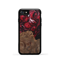 iPhone SE Wood+Resin Phone Case - Alexus (Red, 700966)