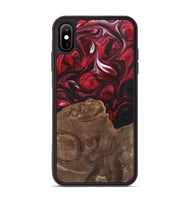 iPhone Xs Max Wood+Resin Phone Case - Alexus (Red, 700966)