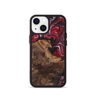 iPhone 13 mini Wood+Resin Phone Case - Frank (Red, 700967)