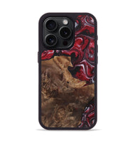 iPhone 15 Pro Wood+Resin Phone Case - Frank (Red, 700967)