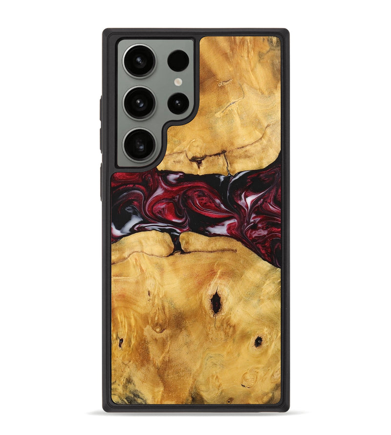 Galaxy S23 Ultra Wood+Resin Phone Case - Ashlyn (Red, 700968)