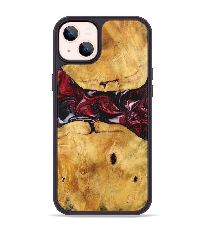 iPhone 14 Plus Wood+Resin Phone Case - Ashlyn (Red, 700968)