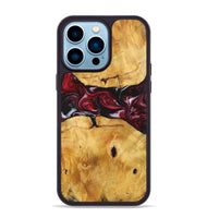 iPhone 14 Pro Max Wood+Resin Phone Case - Ashlyn (Red, 700968)