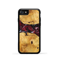 iPhone SE Wood+Resin Phone Case - Ashlyn (Red, 700968)