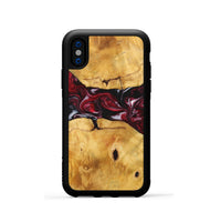 iPhone Xs Wood+Resin Phone Case - Ashlyn (Red, 700968)