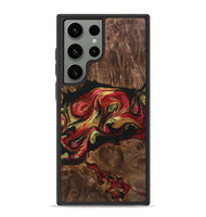 Galaxy S23 Ultra Wood+Resin Phone Case - Charlotte (Red, 700970)