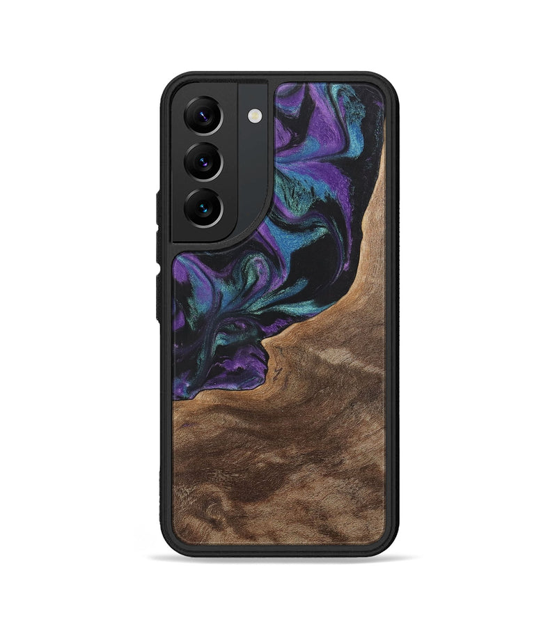 Galaxy S22 Wood+Resin Phone Case - Joni (Purple, 700972)