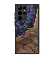 Galaxy S22 Ultra Wood+Resin Phone Case - Joni (Purple, 700972)