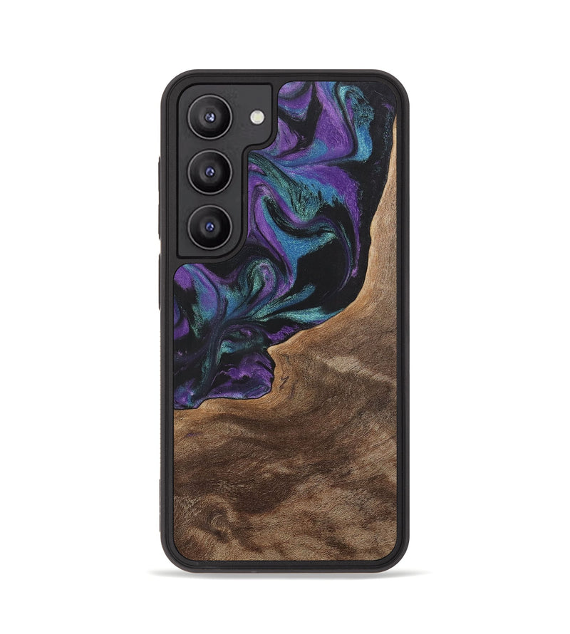 Galaxy S23 Wood+Resin Phone Case - Joni (Purple, 700972)